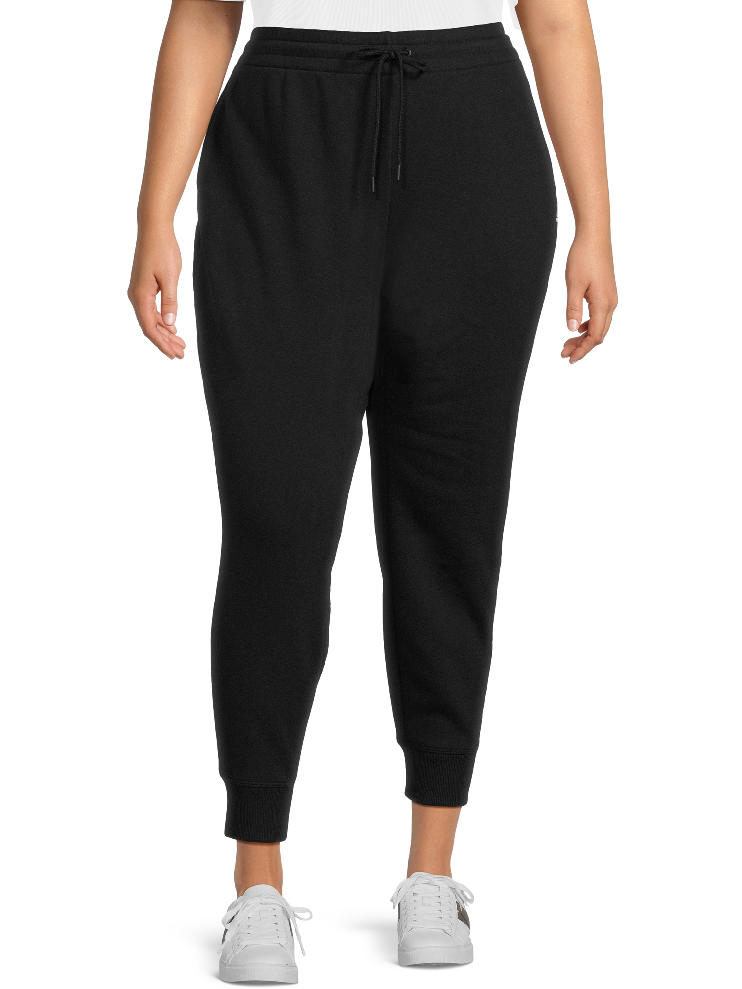 Just My Size Women's Plus Size French Terry Jogger Sweatpants with Lace