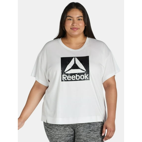 Reebok Women's and Women's Plus Spirit Cropped Tee, Sizes XS-4X