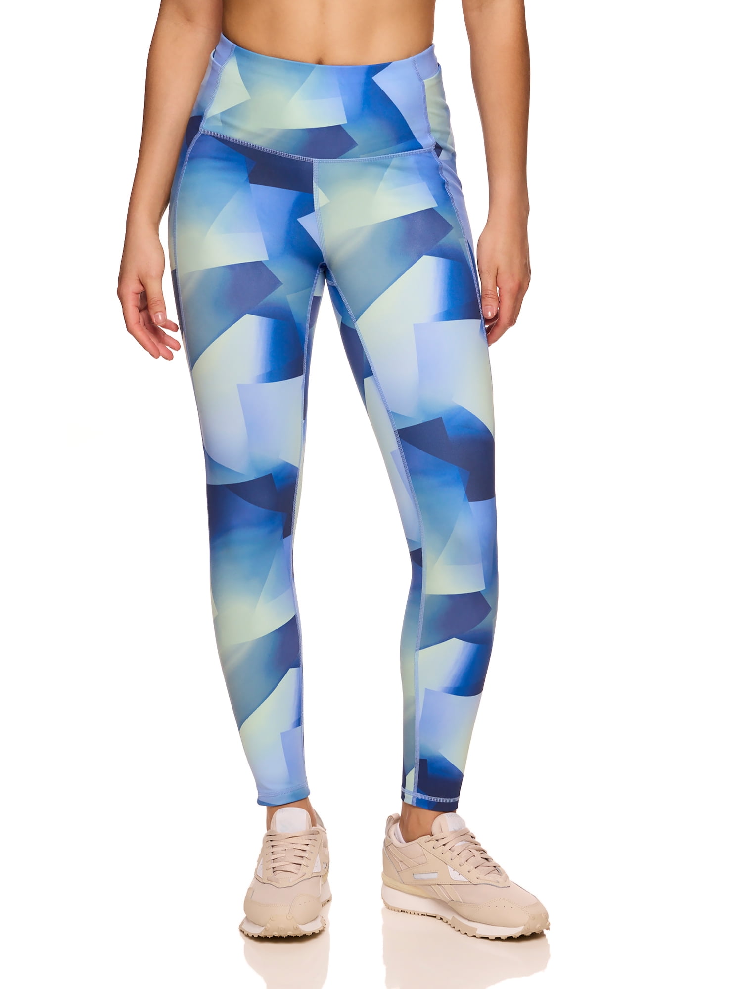 Reebok Women’s Printed Evolution High Rise 7/8 Leggings with Side Pockets,  Sizes XS-3XL