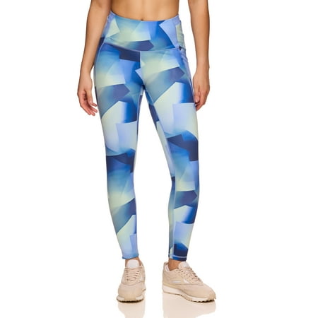 Reebok Women’s Printed Evolution High Rise 7/8 Leggings with Side Pockets, Sizes XS-XXXL