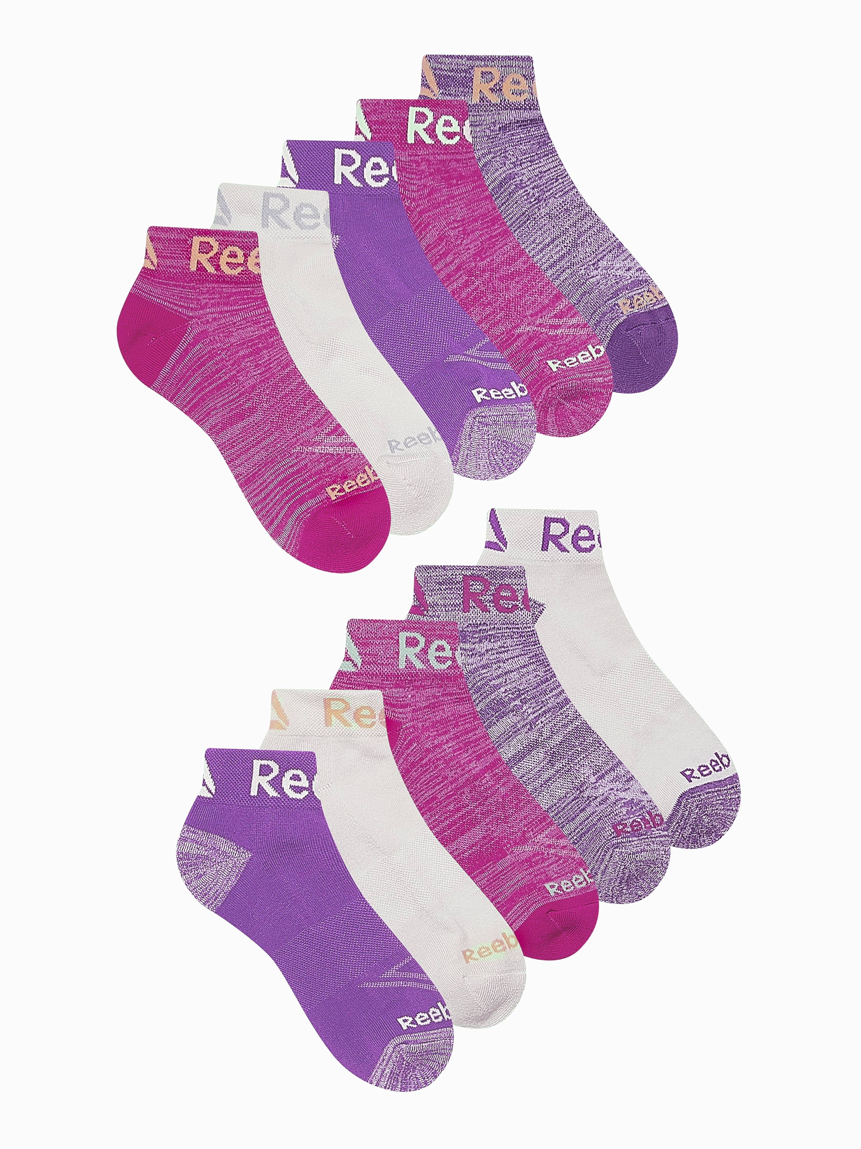 Reebok Women's Pro Series Cushion Ankle Socks, 10-Pack