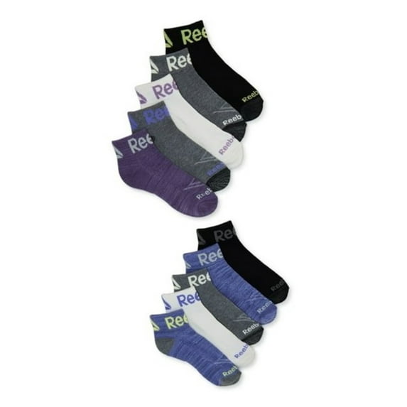 Reebok Women's Pro Series Cushion Ankle Socks, 10-Pack