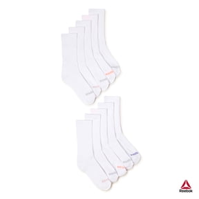Reebok Women's Pro Series Cushion Crew Socks, 10-Pack