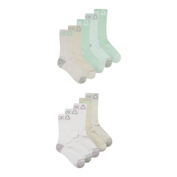 Reebok Women's Pro Series Cushioned Crew Socks, 10-Pack
