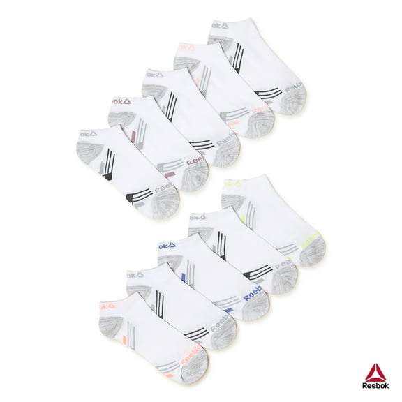 Reebok Women's Lightweight No Show Socks, 10-Pack