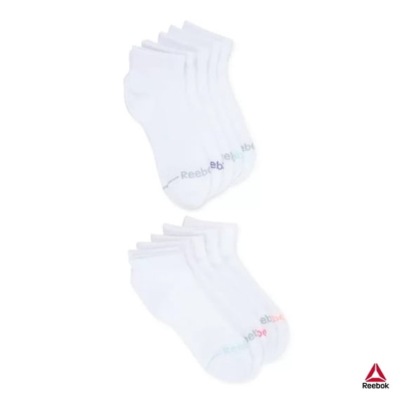 Reebok Women's Pro Series Performance Lightweight Ankle Socks, 10-Pack