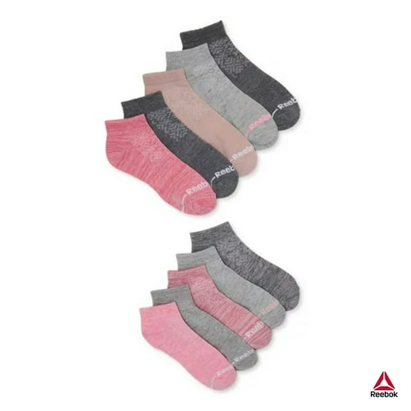 Reebok Women's Pro Series Performance Lightweight Ankle Socks, 10-Pack