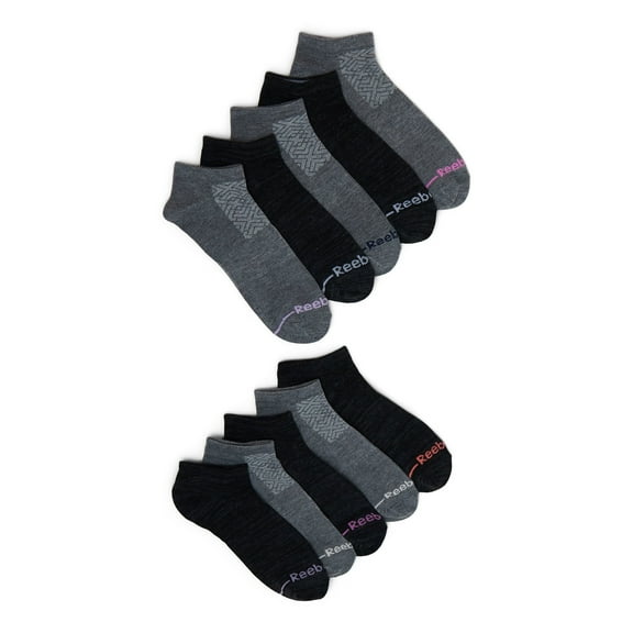 Reebok Women's Pro Series Performance Lightweight Low Cut Socks, 10-Pack