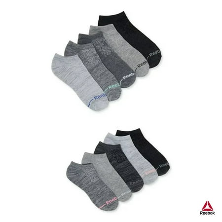 Reebok Women's Pro Series Performance Lightweight Low Cut Socks, 10-Pack