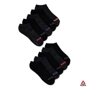 Reebok Women's Pro Series Performance Lightweight Low Cut Socks, 10-Pack