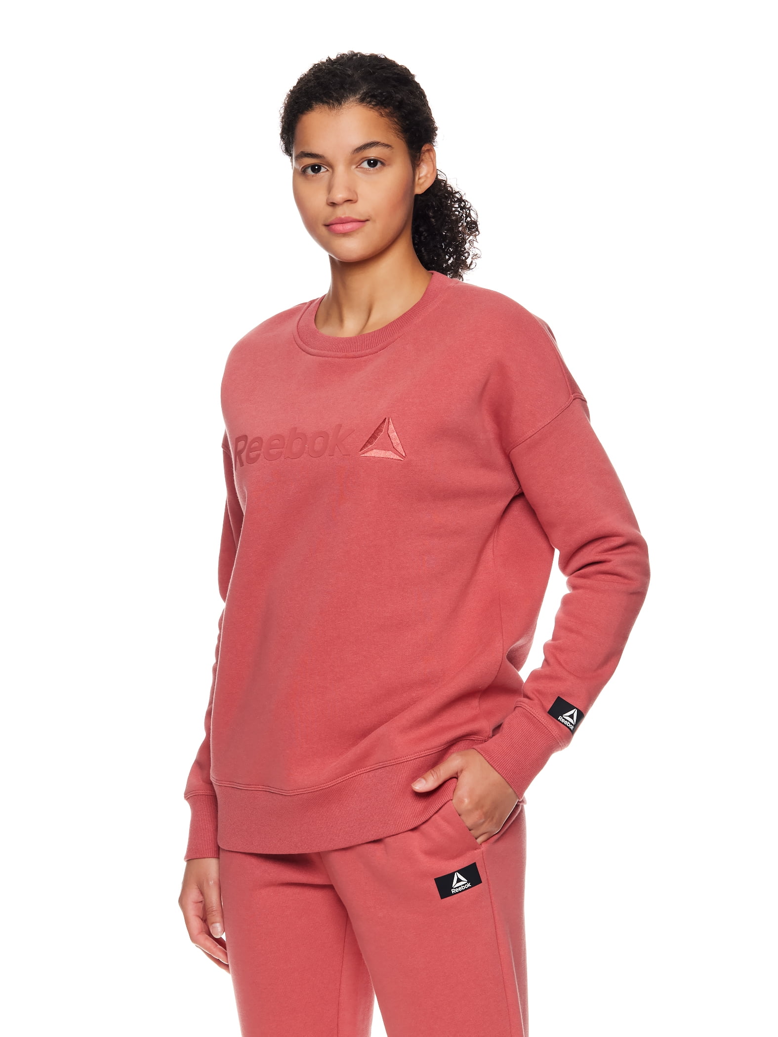 Reebok Women s Purpose Crew Neck Sweatshirt Walmart
