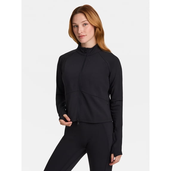 Reebok Women's Reflex Cropped Full Zip Performance Jacket, Sizes XS-4X