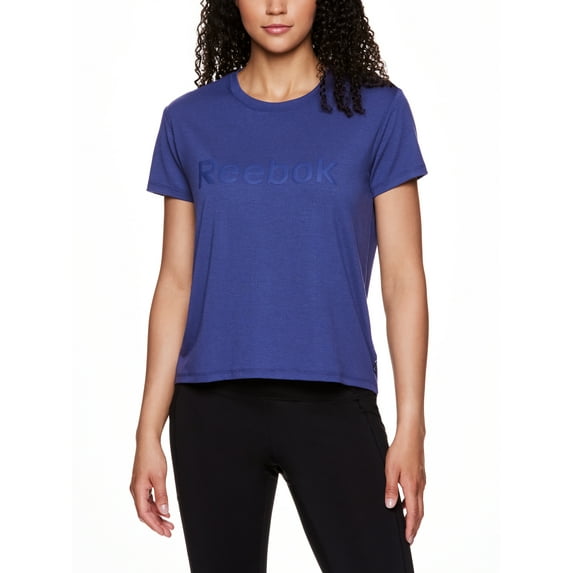 Reebok Women's Renew Short Sleeve Slinky Jersey High Low Tee