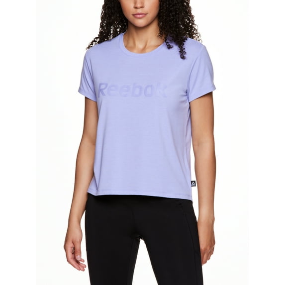 Reebok Women's Renew Short Sleeve Slinky Jersey High Low Tee