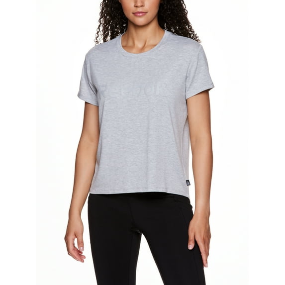 Reebok Women's Renew Short Sleeve Slinky Jersey High Low Tee