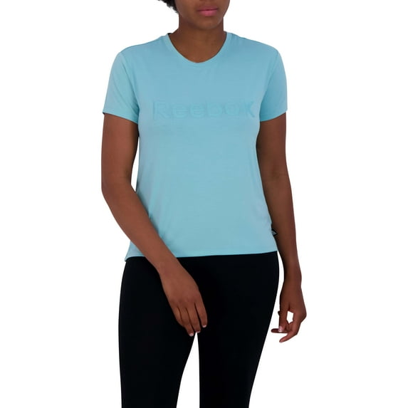 Reebok Women's Renew Short Sleeve Slinky Jersey High Low Tee