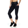 thumbnail image 1 of Reebok Women’s Revolve High Rise Capri Legging with 22” Inseam and Side Pockets, 1 of 4
