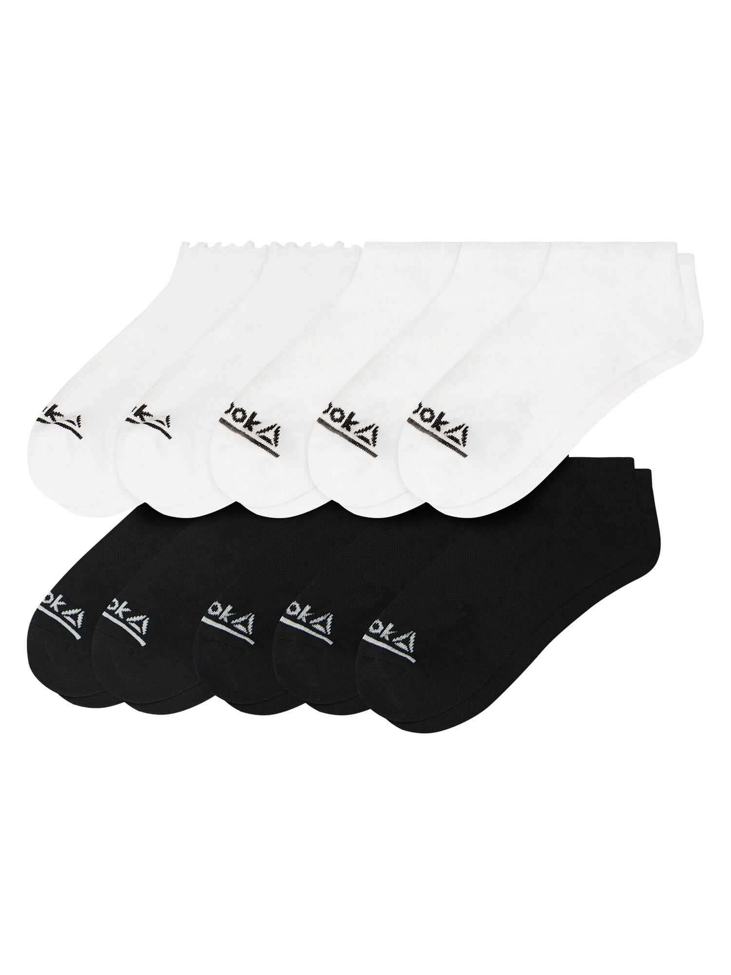 Reebok Women’s Ruffle Low Cut Socks, 10 Pack, Size 4-10
