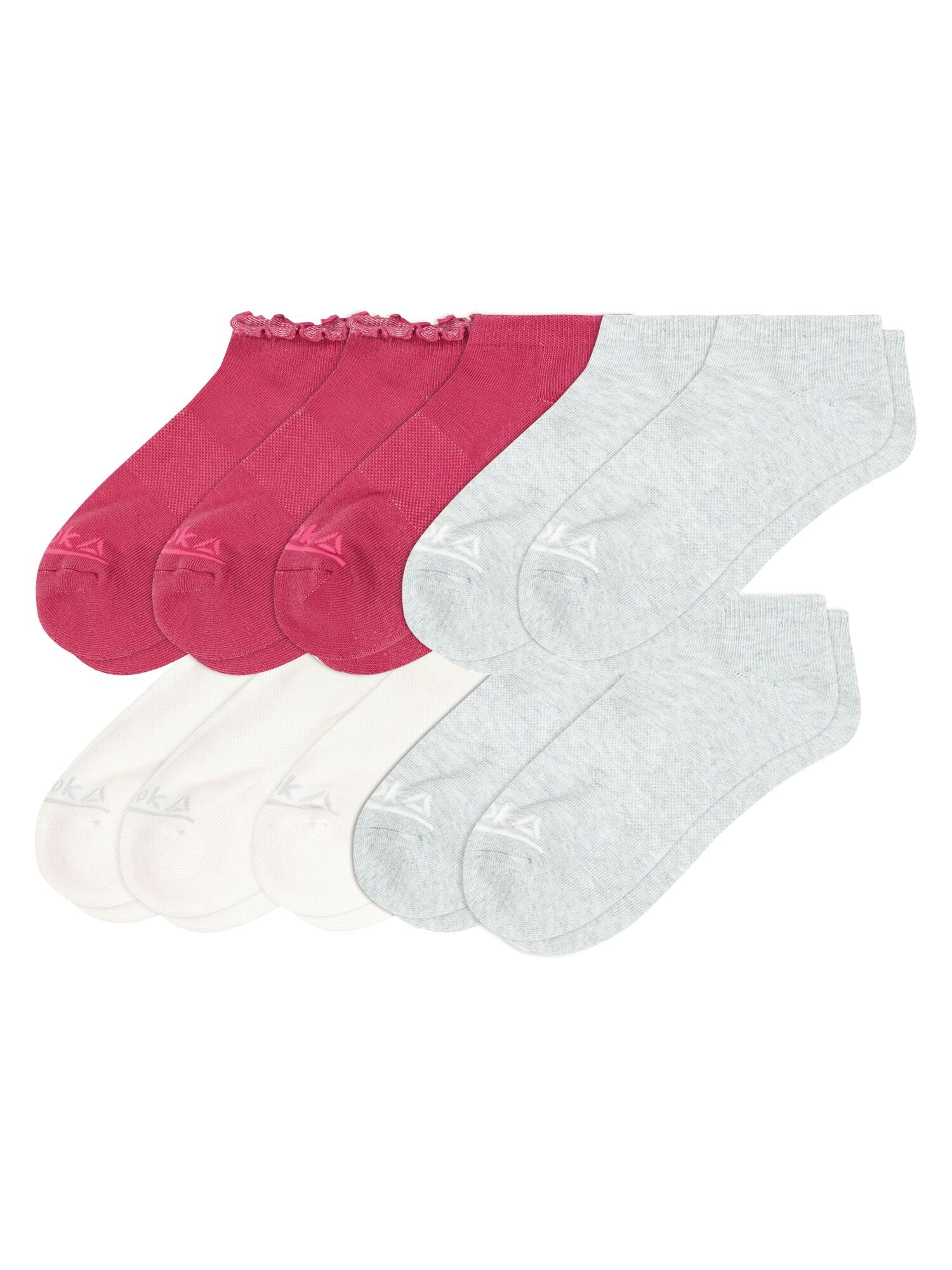 Reebok Women’s Ruffle Low Cut Socks, 10 Pack, Size 4-10