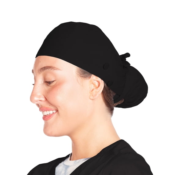 Reebok Women's Scrub Cap Surgery Cap with Hair Pouch and Drawstring, 1 Pack, One Size