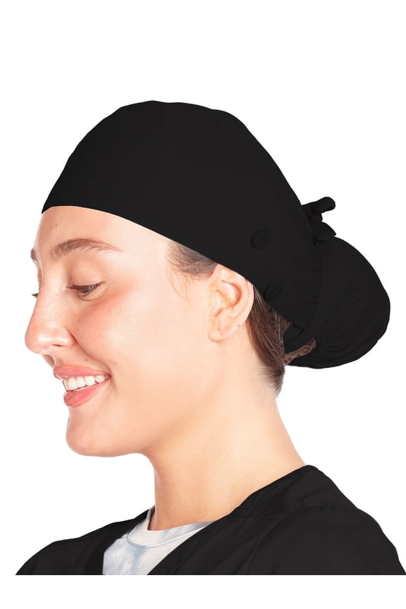 Women's Scrub Cap Surgery Cap with Hair Pouch and Drawstring, 1 Pack, One Size
