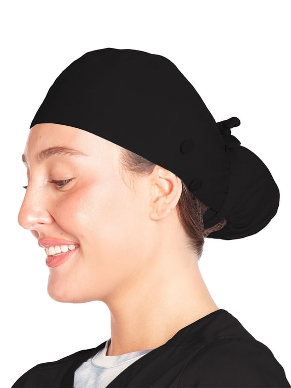 Women's Scrub Cap Surgery Cap with Hair Pouch and Drawstring, 1 Pack, One Size