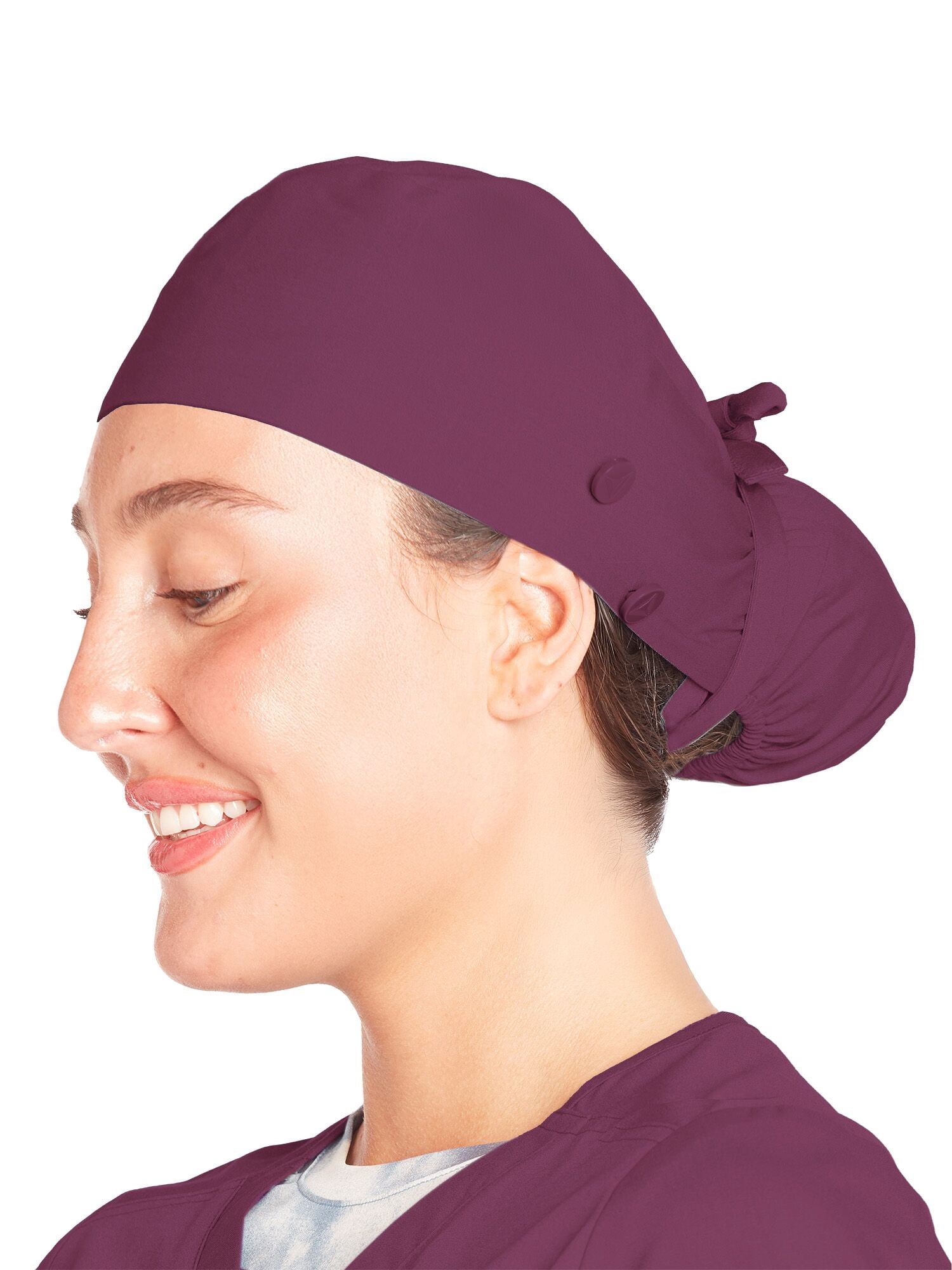Reebok Women's Scrub Cap Surgery Cap with Hair Pouch and Drawstring, 1 Pack, One Size