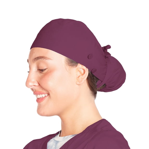 Reebok Women's Scrub Cap Surgery Cap with Hair Pouch and Drawstring, 1 Pack, One Size