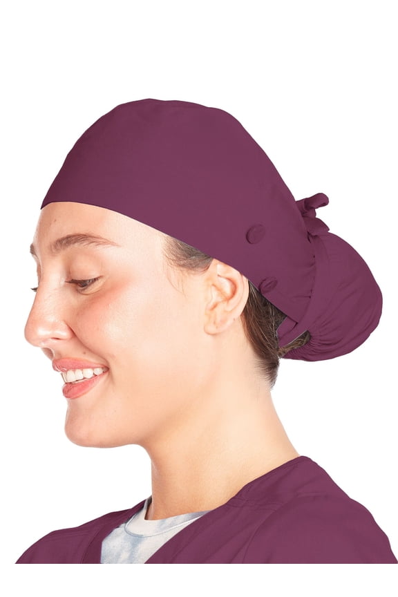 Women's Scrub Cap Surgery Cap with Hair Pouch and Drawstring, 1 Pack, One Size