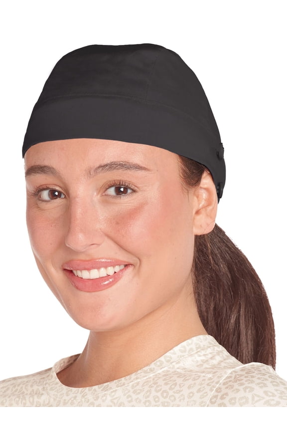 Women's Scrub Cap Surgery Cap with Mask Buttons, 1 Pack, One Size