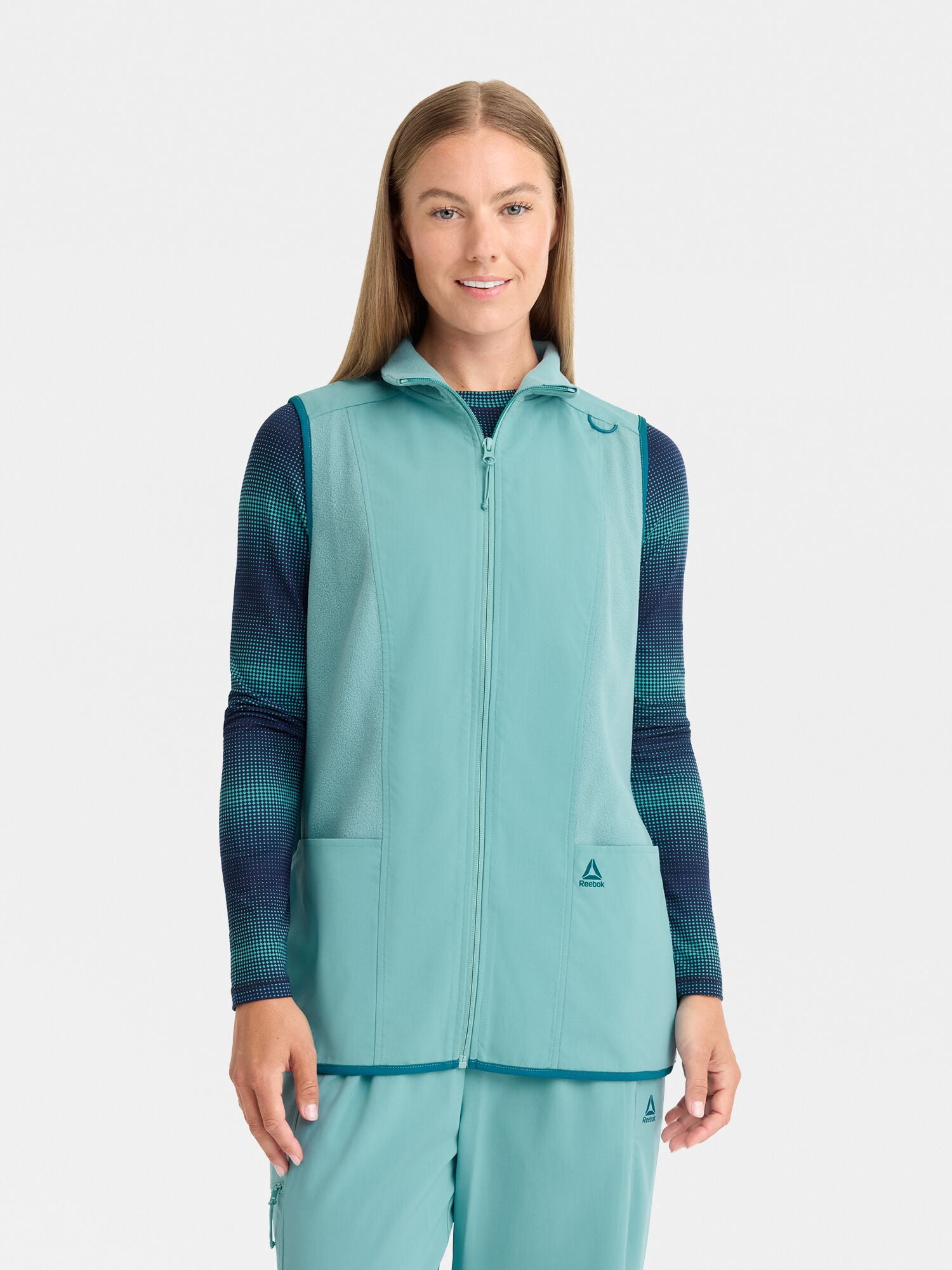 Reebok Women’s Tech Comfort Scrub Vest with 6 Pockets, Sizes S–3XL