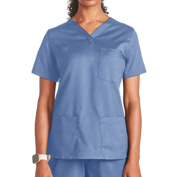 Reebok Women's Scrubs Short Sleeve Scrub Top, 1 Pack, Sizes S - 3XL