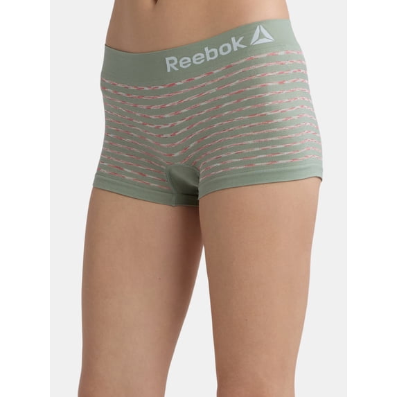 Reebok Women's Underwear Seamless Boyshort Panties, 6-Pack, Sizes S-XL