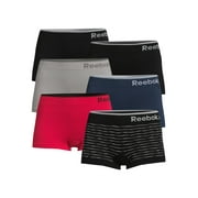 Reebok Women's Seamless Boyshort, 6-Pack, Sizes XS-3XL