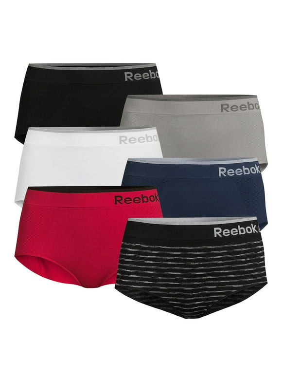 Reebok Women's Seamless Briefs,6-Pack, Sizes XS- 3XL