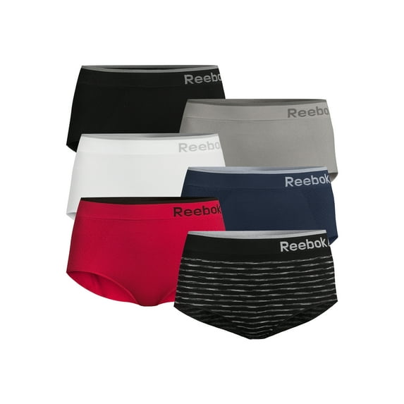 Reebok Women's Underwear Seamless Briefs Panties, 6-pack, Sizes XS- 3XL