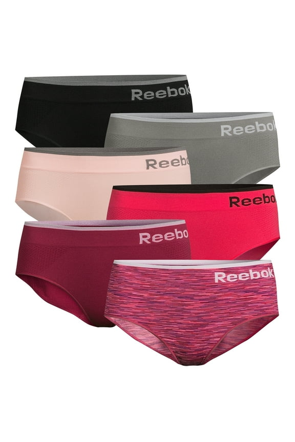 Women's Underwear Seamless Hipster Panties, 6-Pack, Sizes XS-3XL