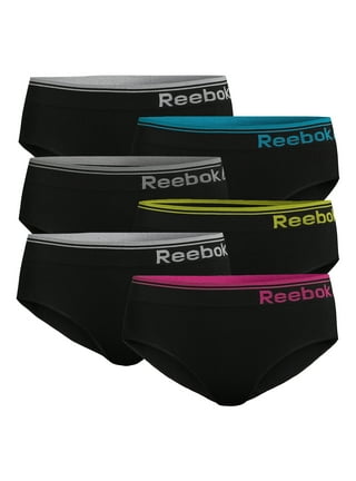Reebok Women's Relaxed Waistband Stretch Performance Seamless Hipster  (Grey, Light Pink, Coral, Nude, Black, XL)