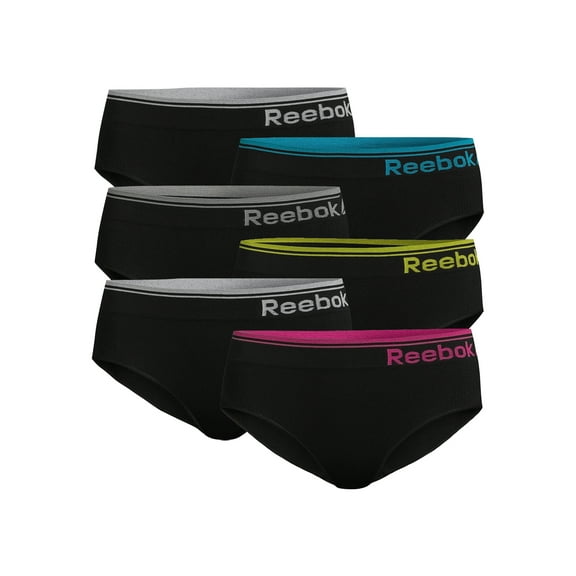 Reebok Women's Underwear Seamless Hipster Panties, 6-Pack, Sizes XS-3XL