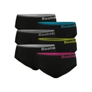 Reebok Womens Underwear Seamless Hipster Panties, 6-Pack, Sizes XS-3XL