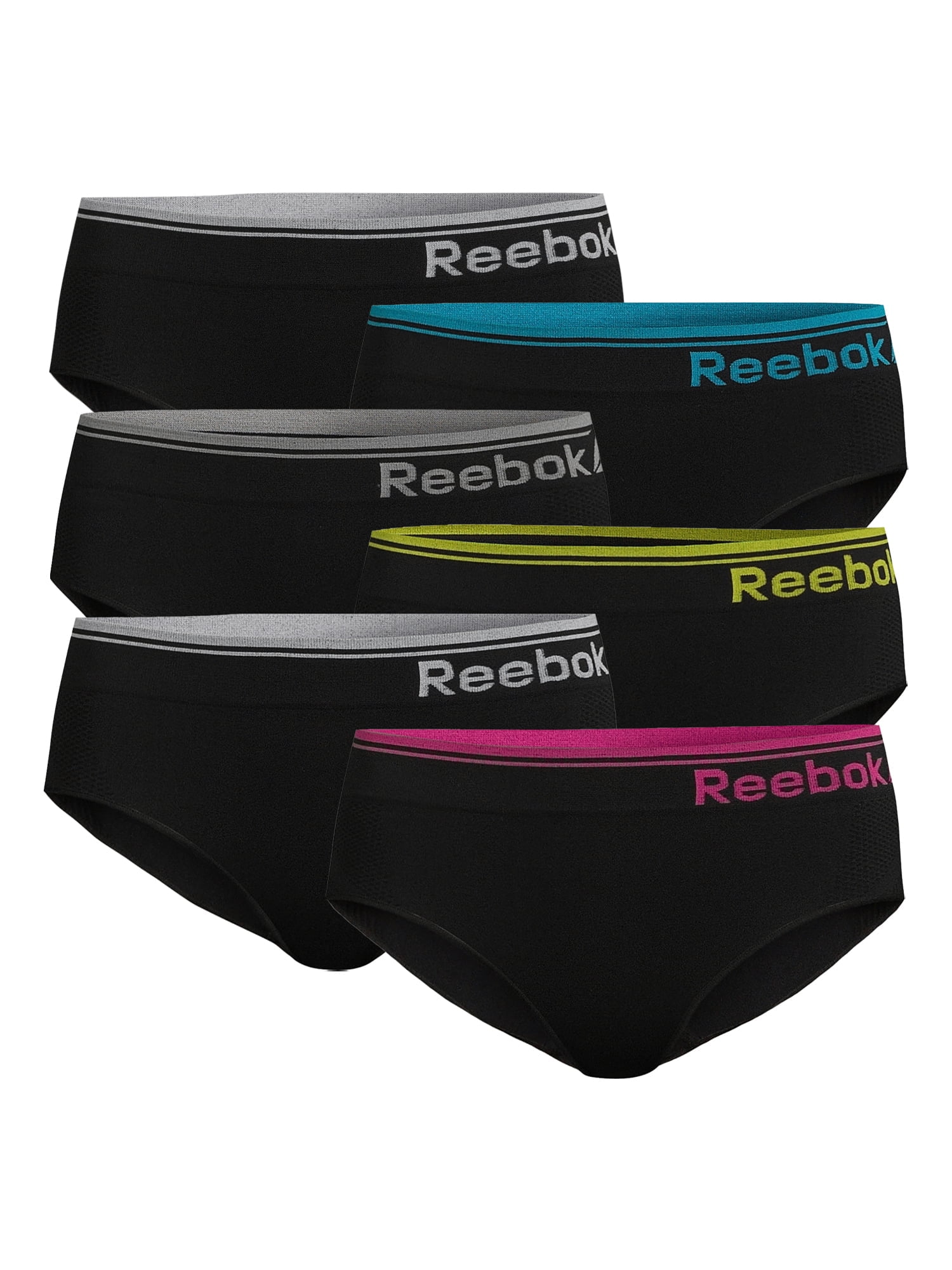 Reebok Women's Seamless Hipster Panties, 6-Pack, Sizes S-XXl