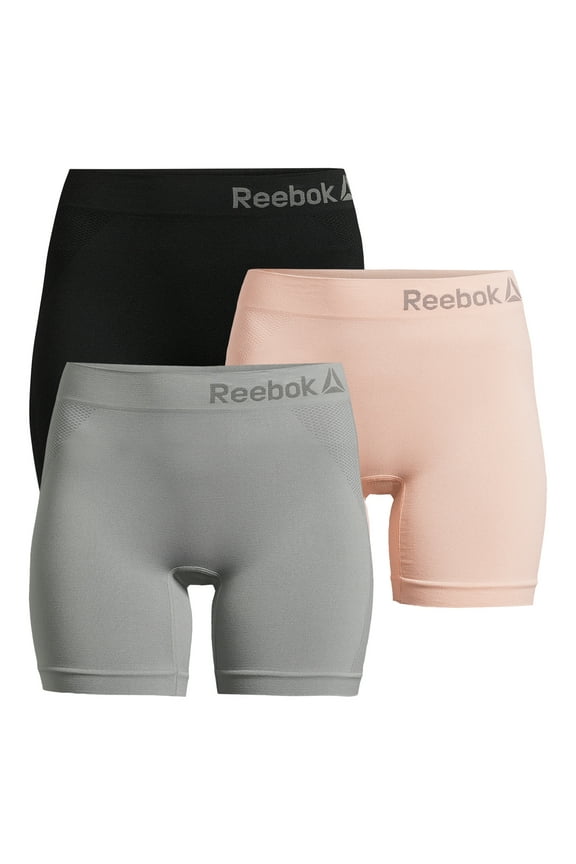 Women's Seamless Long Leg Boyshort Underwear, 3-Pack, Sizes XS-3XL