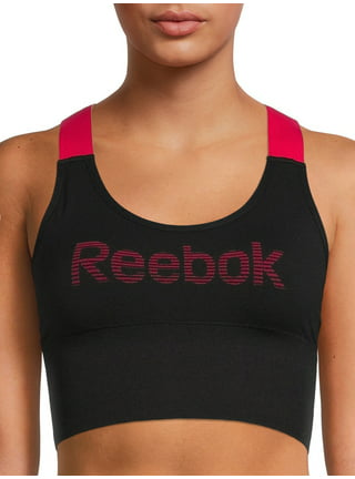 Reebok International Limited Toadstool Print & Black 2 Pack Bonded Bralette  Sports Bra - Large