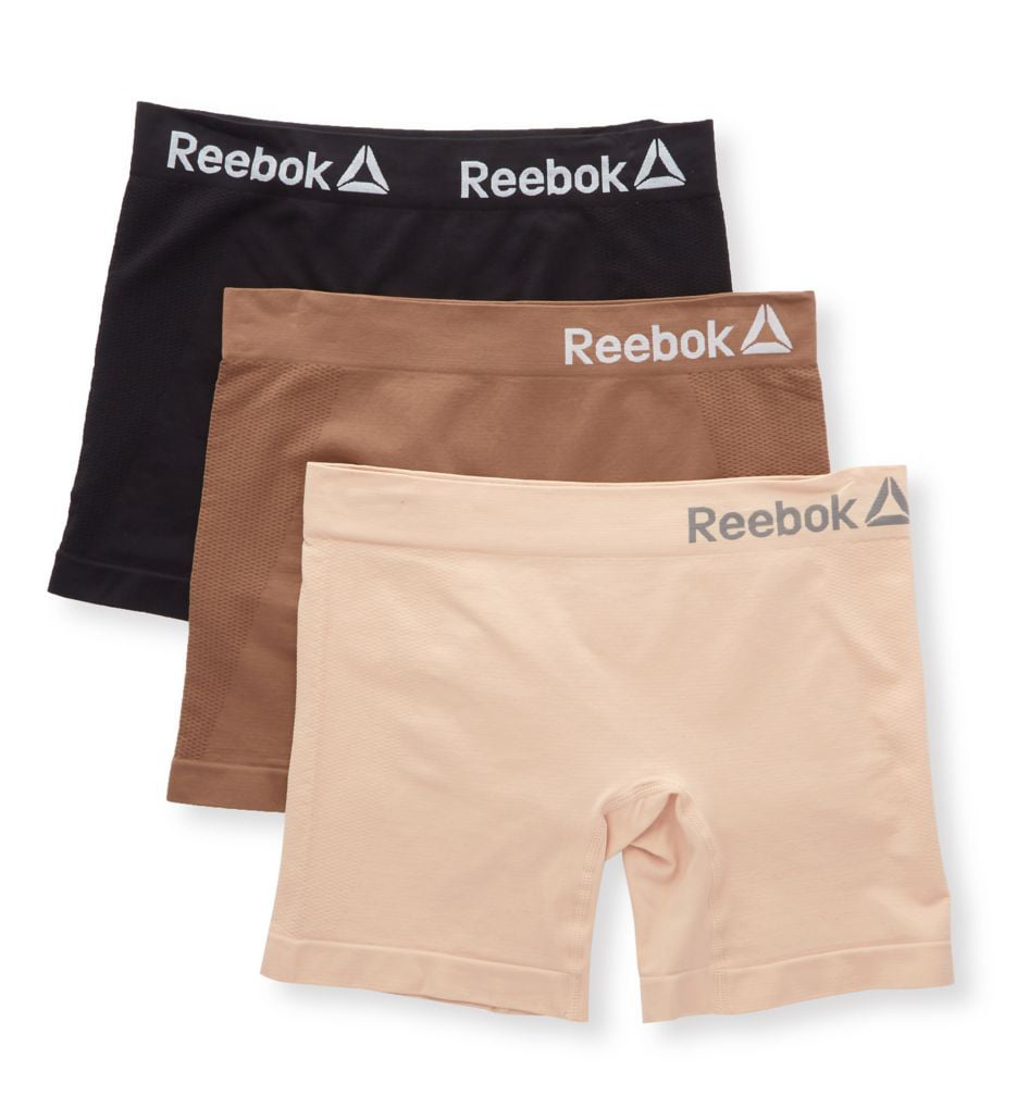 Reebok Women's Underwear – 8 Pack Long Leg Seamless Slipshort Boyshort  Panties (S-3X)