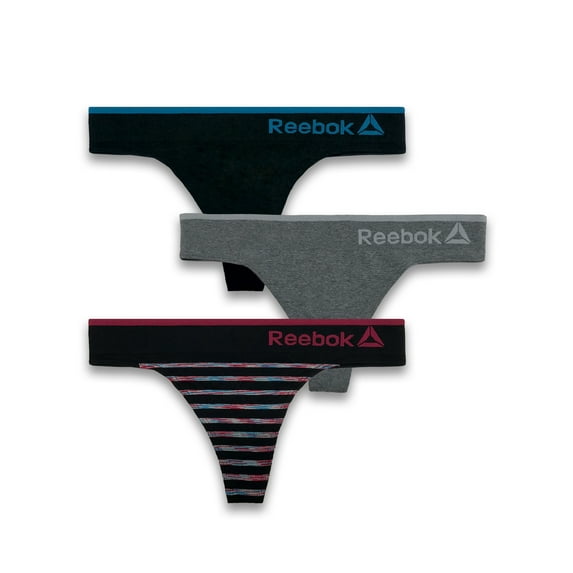 Reebok Women's Seamless Thong, 3-Pack