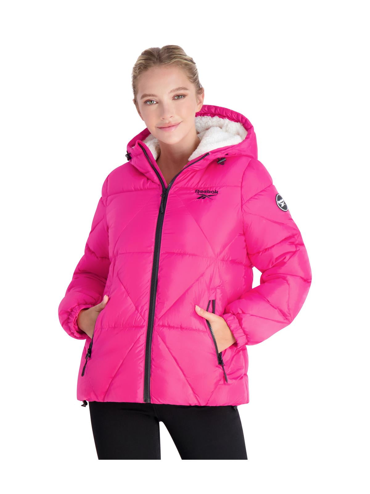 Reebok Women's Sherpa Lined Quilted Winter Puffer Coat 