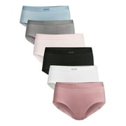 Reebok Womens Underwear Sport Soft Hipster Panties, 6-Pack Sizes XS-3XL