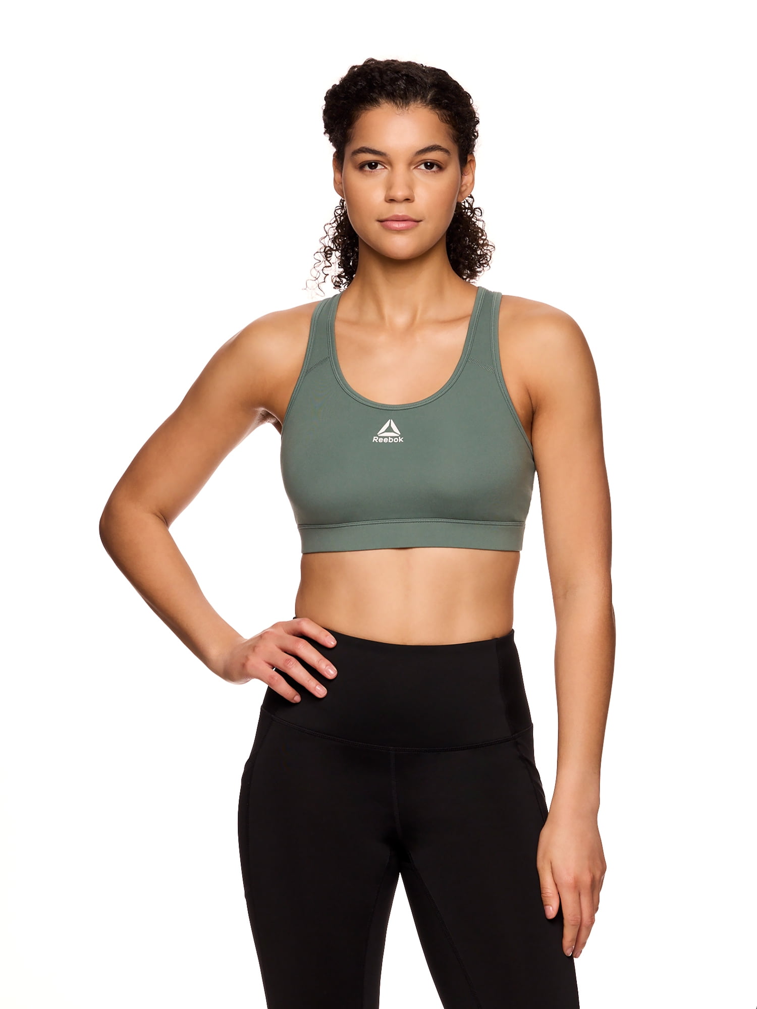 Reebok Women's Stronger Sports Bra with Mesh Panel and