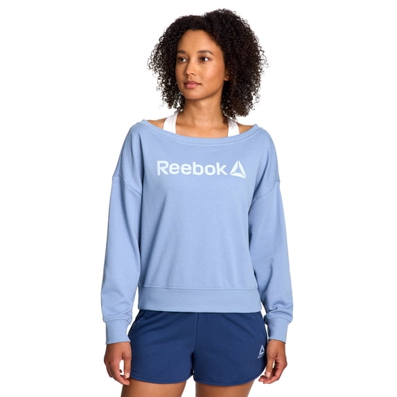 Reebok Women's Studio Off the Shoulder Sweatshirt, Sizes XS-XXXL