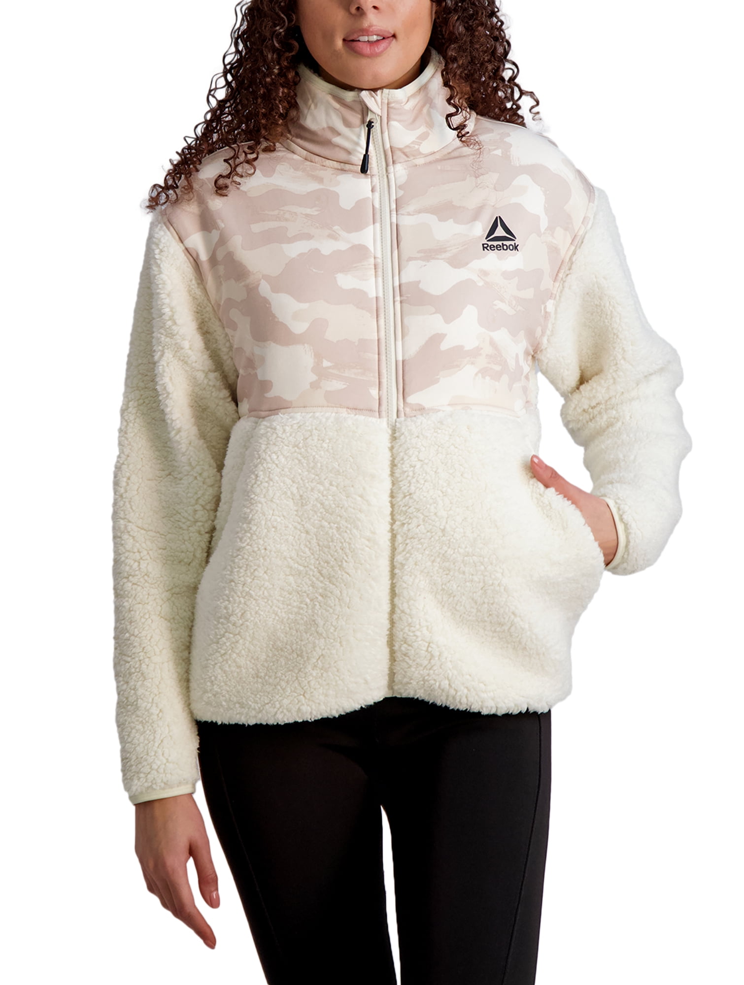 Reebok Women's Super Soft Gravity Sherpa Jacket with Pockets